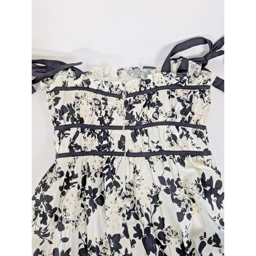 En Saison Vivi Eyelet Floral Print Midi Dress Size S NWT Cottagecore Ascot Fairy - Picture 4 of 12